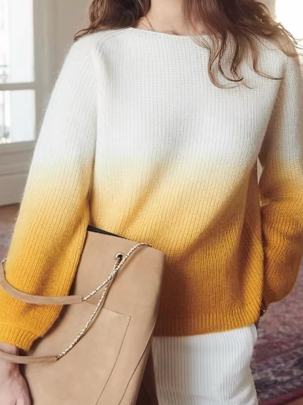 Sezane Ombre Crewneck Sweater